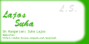 lajos suha business card